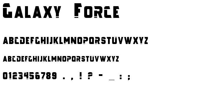Galaxy Force font
